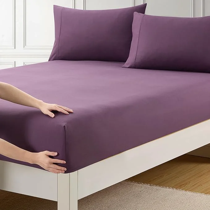 Lightweight Twin XL Fitted Sheet Only with Full Elastic Built in Corner Sheet Straps to Next-Generation