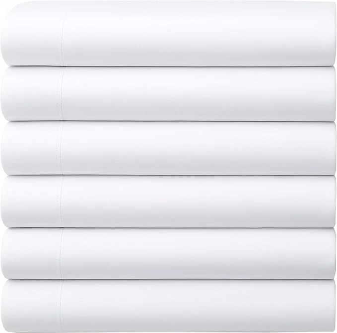 Refined GOLD TEXTILES Full Flat Sheet 12 Pack – Brushed Microfiber Top Sheets Quality