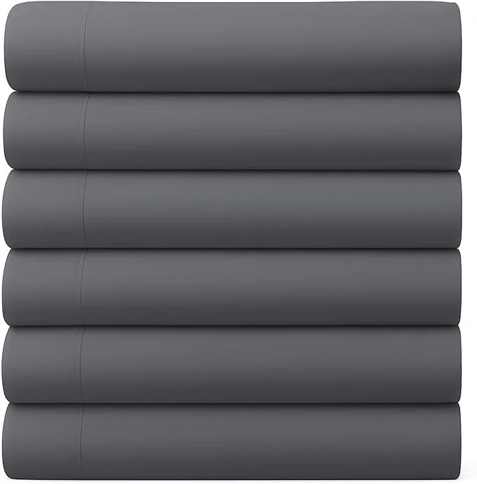 Advanced GOLD TEXTILES Queen Flat Sheet 12 Pack – Brushed Microfiber Top Sheets Relaxed