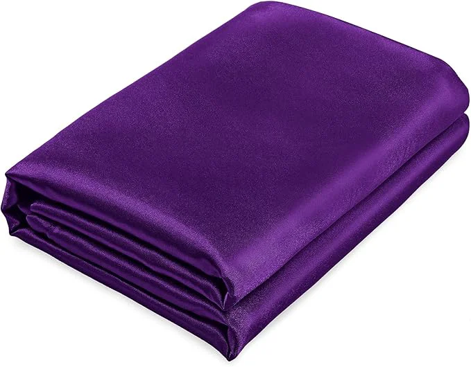 Enhanced Homiest Purple Satin Flat Sheet Sophisticated