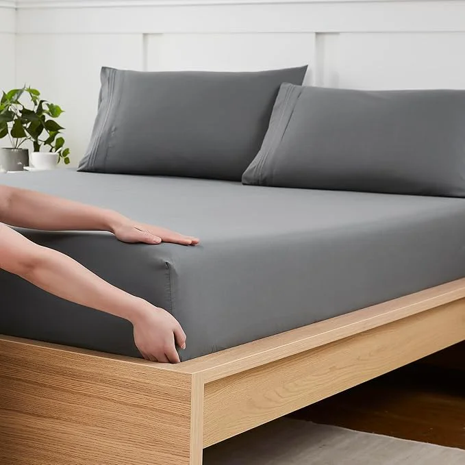 Carefully Designed Twin XL Fitted Sheet Only with Full Elastic Built in Corner Sheet Straps to Official