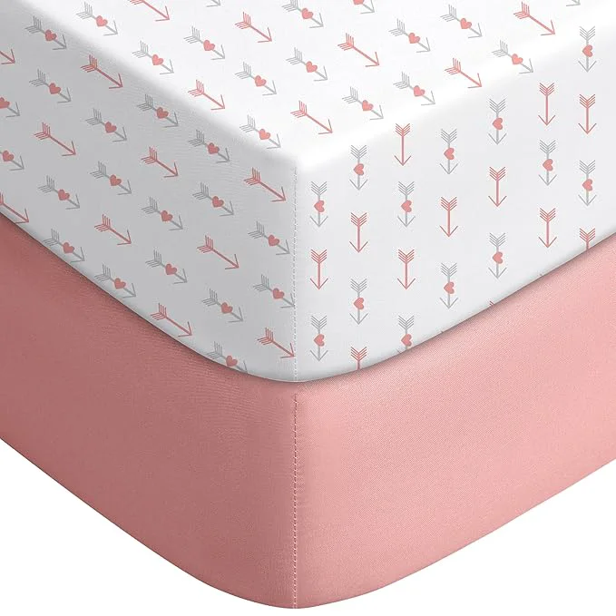 Premium Yoofoss Baby Crib Sheets for Boys Girls Fitted Crib Sheet 2 Pack for Standard Convenient