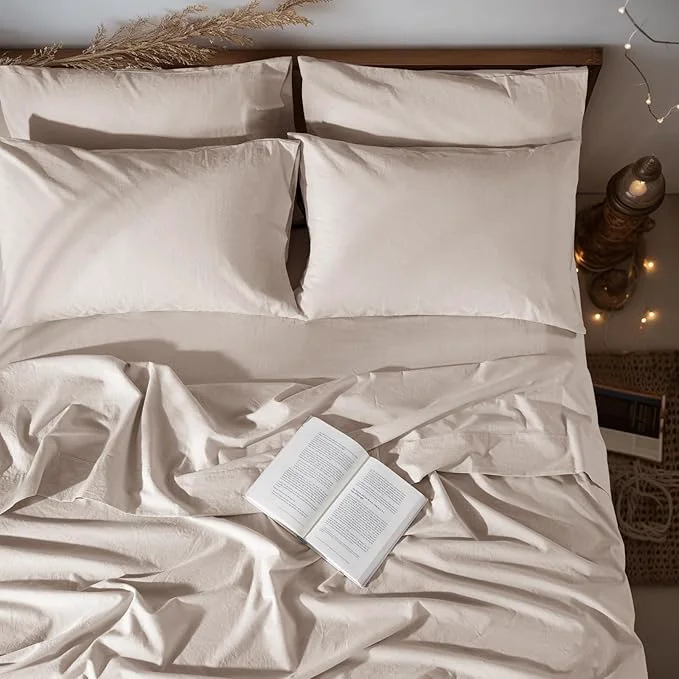 Luxury LBRO2M Pure Linen Sheet Set Deep Pocket Up to 16 Bed Sheets Sets Innovative