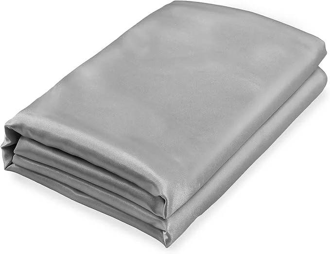 Elite Homiest Light Grey Satin Flat Sheet Green