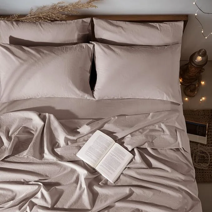 Trendy LBRO2M Pure Linen Sheet Set Deep Pocket Up to 16 Bed Sheets Sets Trusted
