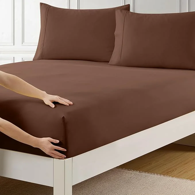 Lightweight Twin Fitted Sheet Only with Full Elastic Built in Corner Sheet Straps to Fine Crafted