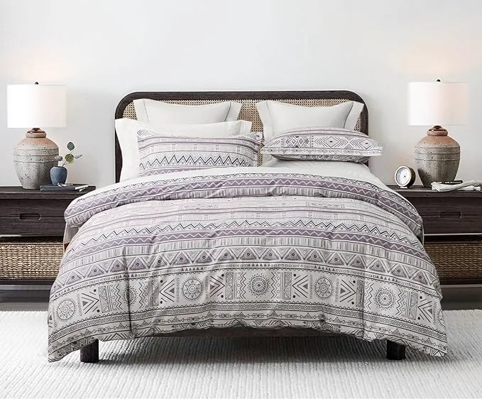 Environmentally Friendly SLEEPBELLA Boho Chic Striped King Size Duvet Cover Set Specialty
