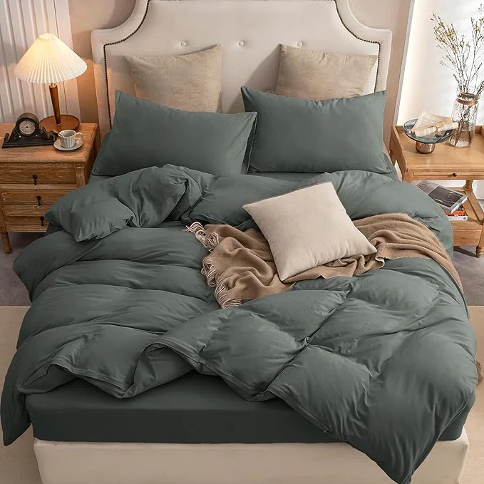 Next-Generation PURE ERA Jersey Knit Duvet Cover Set T-Shirt Cotton Super Soft Comfy 2pc Fine Crafted