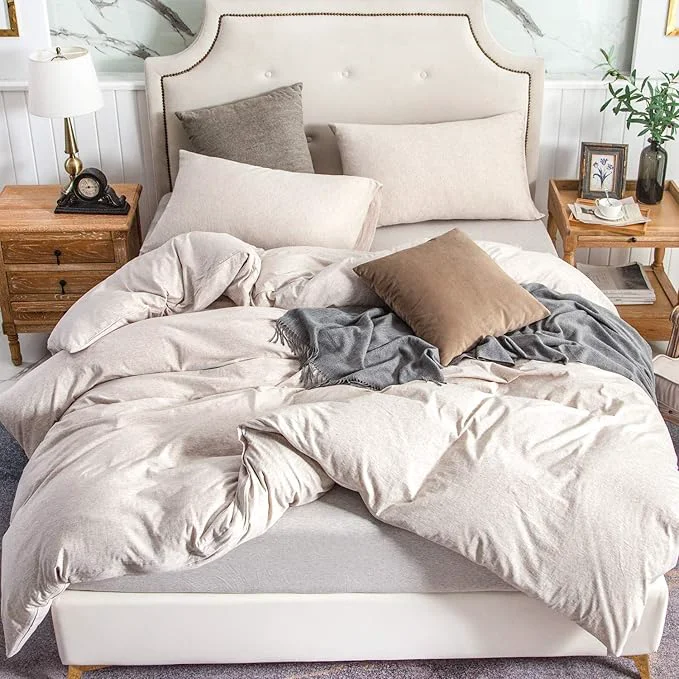 Prestigious PURE ERA Jersey Knit Duvet Cover Set T-Shirt Cotton Super Soft Comfy 3pc Innovative