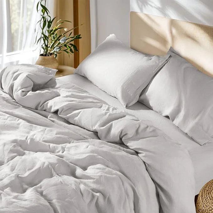 Elegant SONORO KATE French Linen Duvet Cover Full Size Soft Breathable High-Performance