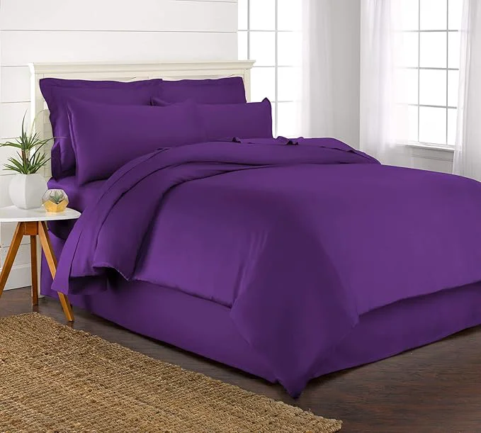 Refined Queen Duvet Cover by Pure Bamboo 3 Piece Set Organic Viscose Genuine