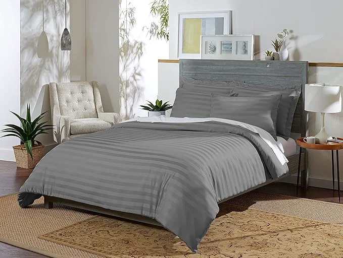Comfortable Pure Bamboo King Duvet Cover 3 Piece Set Organic Viscose Derived Professional