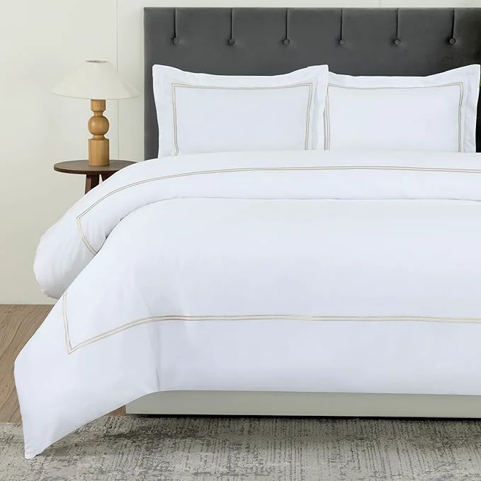 Sustainable Dreamology White Duvet Cover Luxury Hotel Quality Bedding Set Cotton
