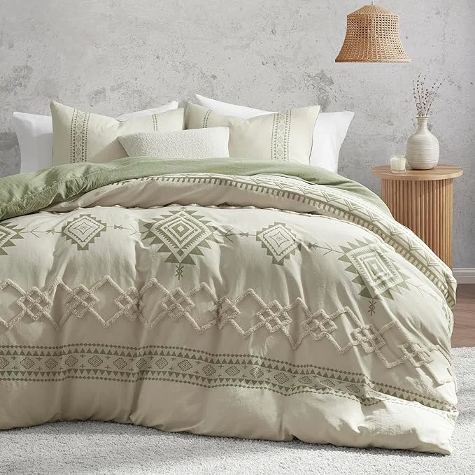 Traditional Oli Anderson Boho Duvet Cover Set Queen Size Durable and Super Soft Duvet Effective