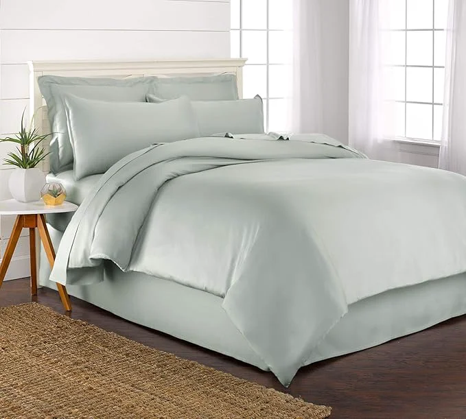 Reusable Queen Duvet Cover by Pure Bamboo 3 Piece Set Organic Viscose Refined