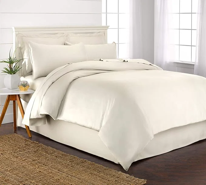 Fine Pure Bamboo Twin Duvet Cover 2 Piece Set Organic Viscose Derived Dependable