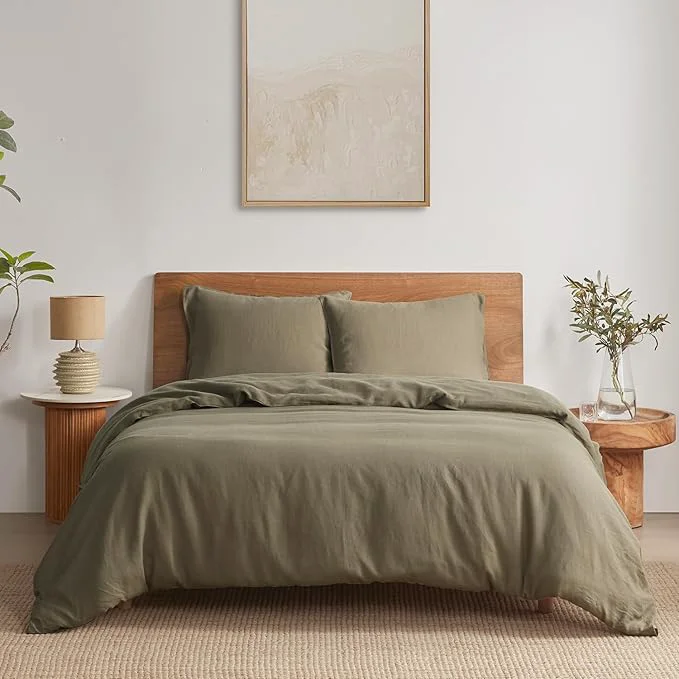 Trendy DAPU Linen Duvet Cover Set Detailed