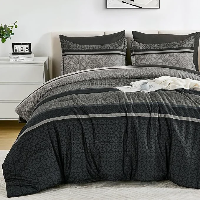 Authentic WONGS BEDDING Twin Comforter Set 6 Pieces Soft Lightweight Micorfiber Bedding Fine