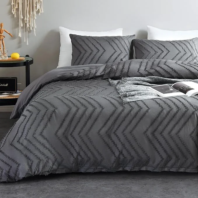 Next-Generation WARMDERN Boho Duvet Cover Set Tufted Bedding Duvet Covers Soft Washed Carefully Designed