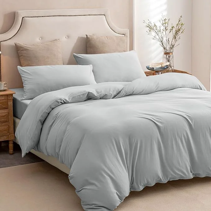 Genuine PURE ERA Jersey Knit Duvet Cover Set T-Shirt Cotton Super Soft Comfy 3pc User-Friendly