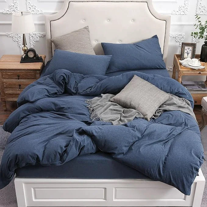 Quality PURE ERA Jersey Knit Duvet Cover Set T-Shirt Cotton Super Soft Comfy 3pc Elegant