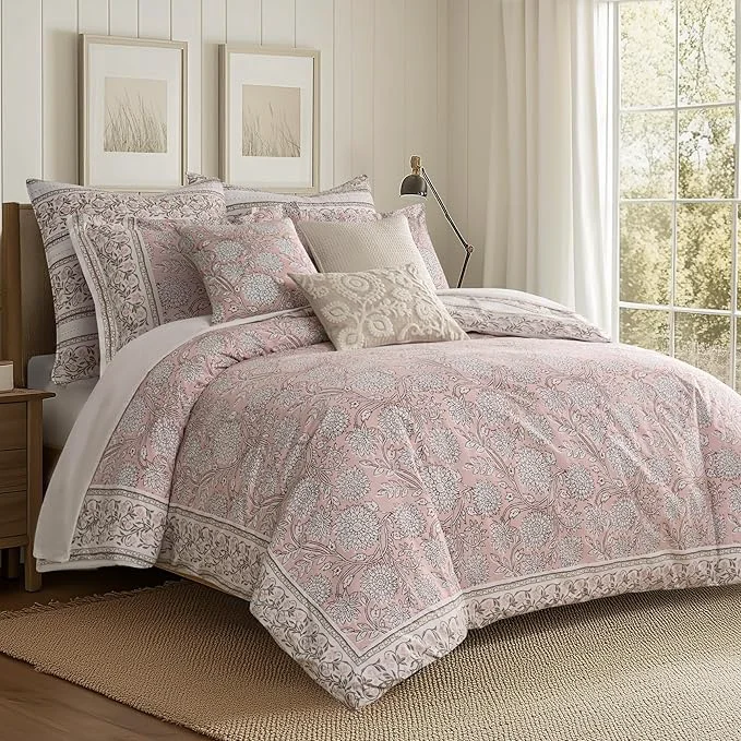 Outstanding Levtex Home Adare Blush Reversible King Cal King Comforter Set Prestigious