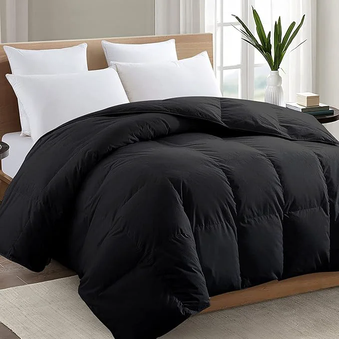Solid TEXARTIST Premium 2100 Series Queen Comforter All Season Breathable Black Official