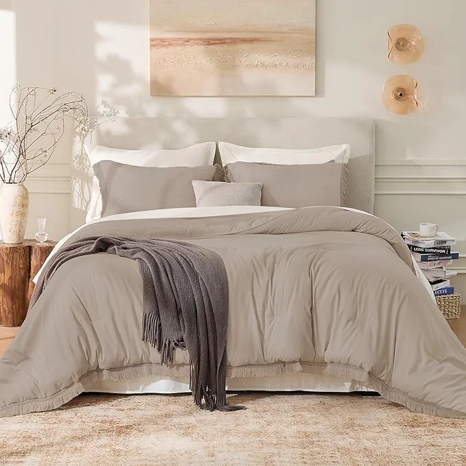Soft Andency California King Comforter Set Khaki Innovative