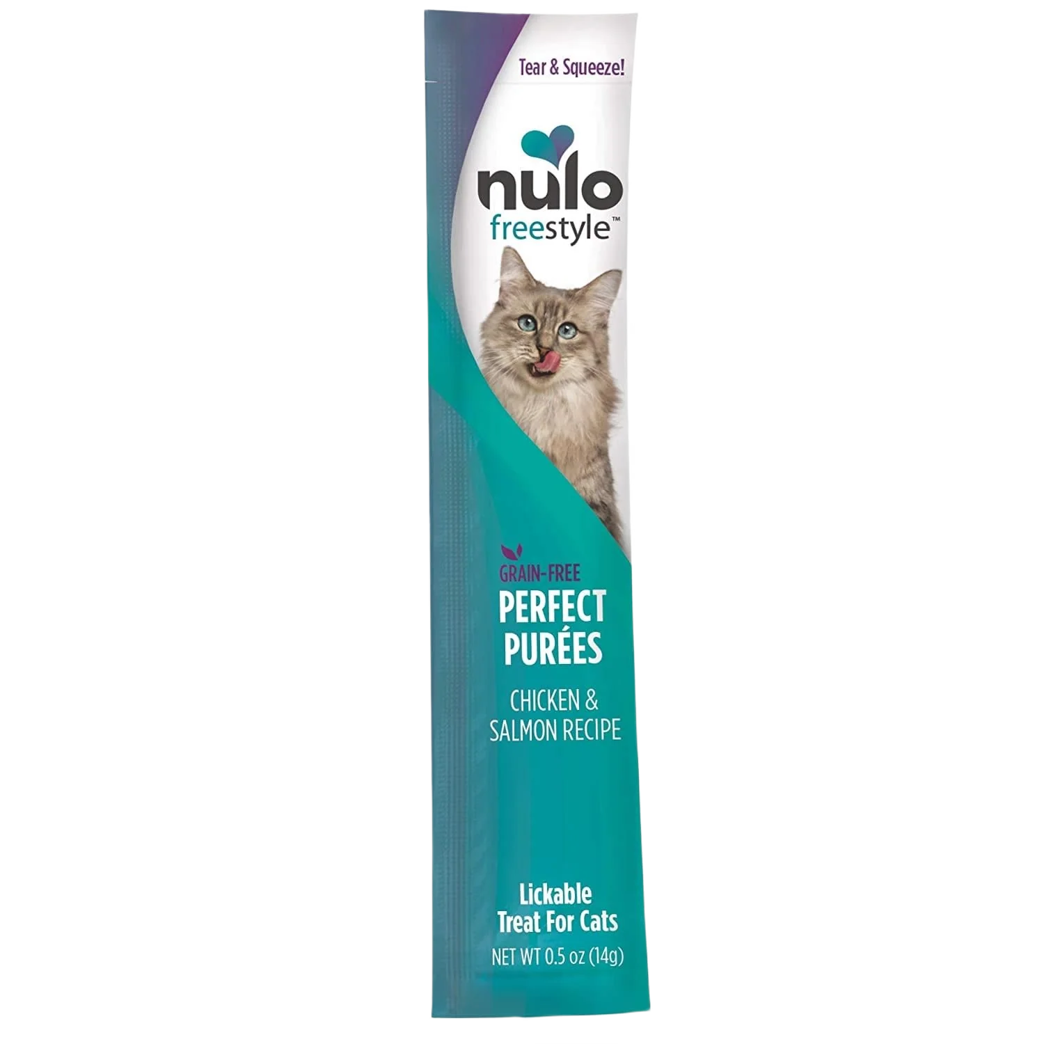 Sophisticated Nulo style Chicken Salmon Puree for Cats 0.5 oz. Fast