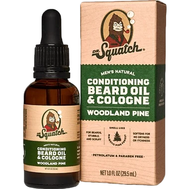 Safe Dr. Squatch Woodland Pine Conditioning Beard Oil and Cologne 1 oz. Crafted