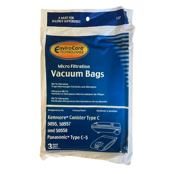 Dependable EnvirocareCare Kenmore Type C Vacuum Bag 3-Pack User-Friendly