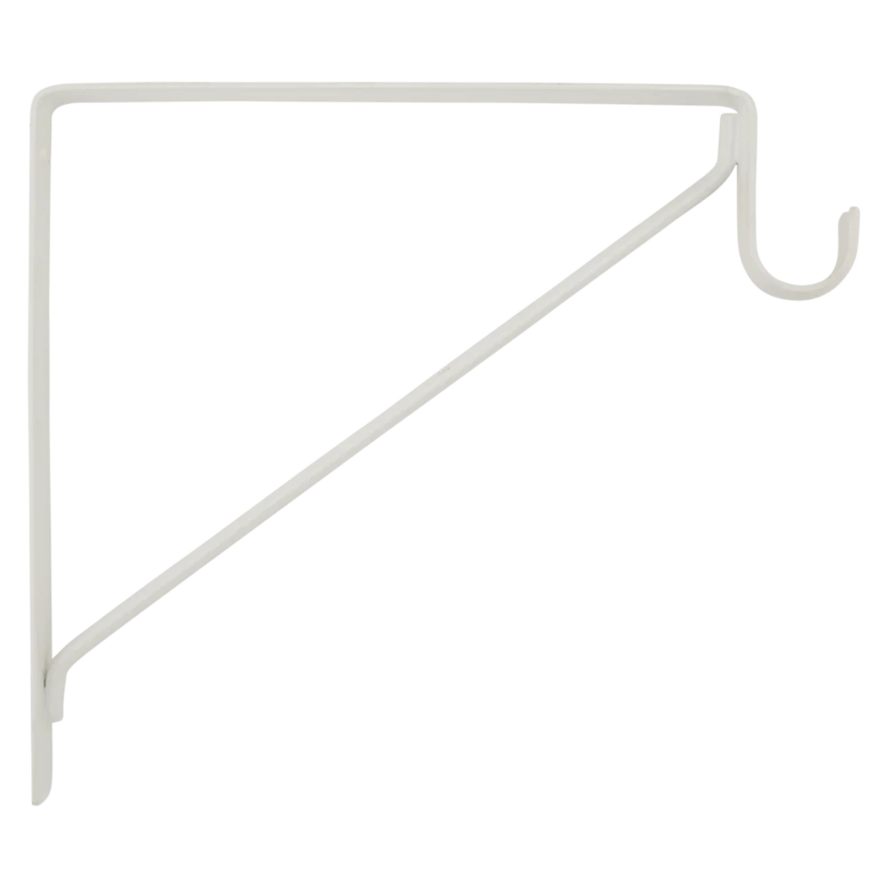 Authentic National Hardware White Heavy Duty Shelf Rod Bracket Bulk Elegant
