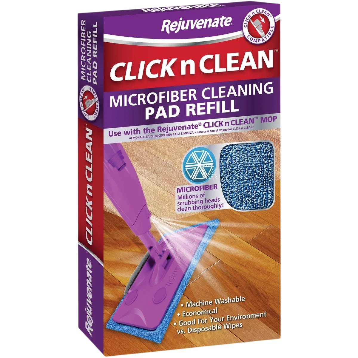 Eco-Friendly Rejuvenate Microfiber Cleaning Pad Mop Refill Flexible