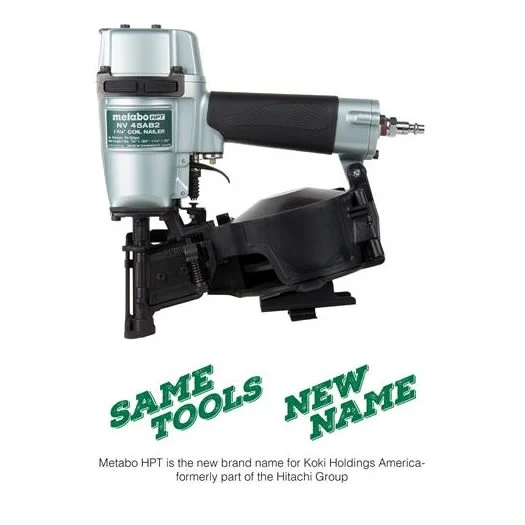 Crafted Metabo HPT Coil Roofing Nailer 1-3 4 in. Side Load Environmentally Friendly