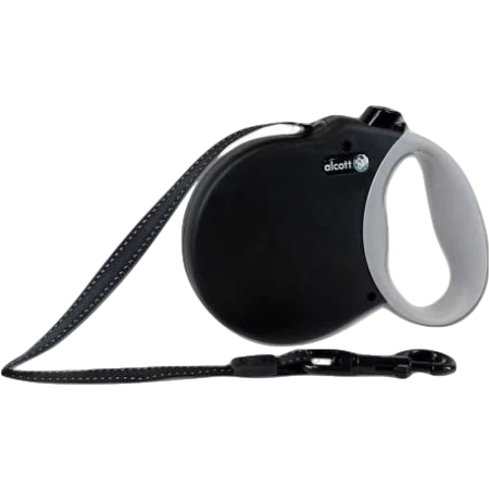 Pure Alcott Black 16' Retractable Leash for Dogs up to 65 lbs. Efficient