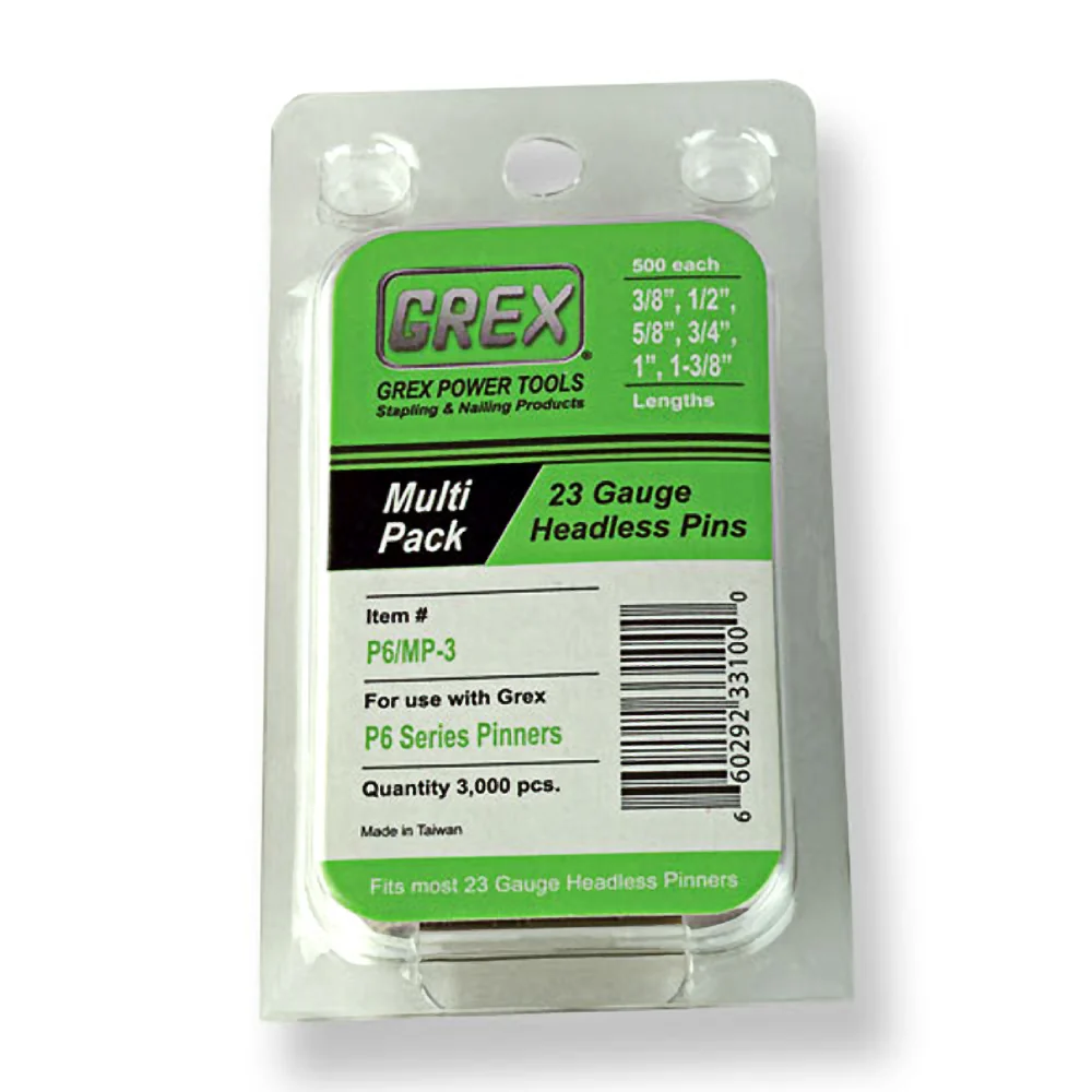 Verified Grex 23 Gauge Headless Pin Multi-Pack Short 3M Excellent