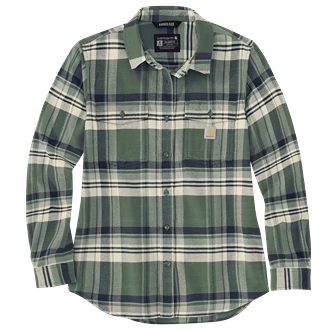 Practical Carhartt Women's Sm Frosted Balsam TENCEL trade Fiber Long-Sleeve Flannel Shirt Healthy