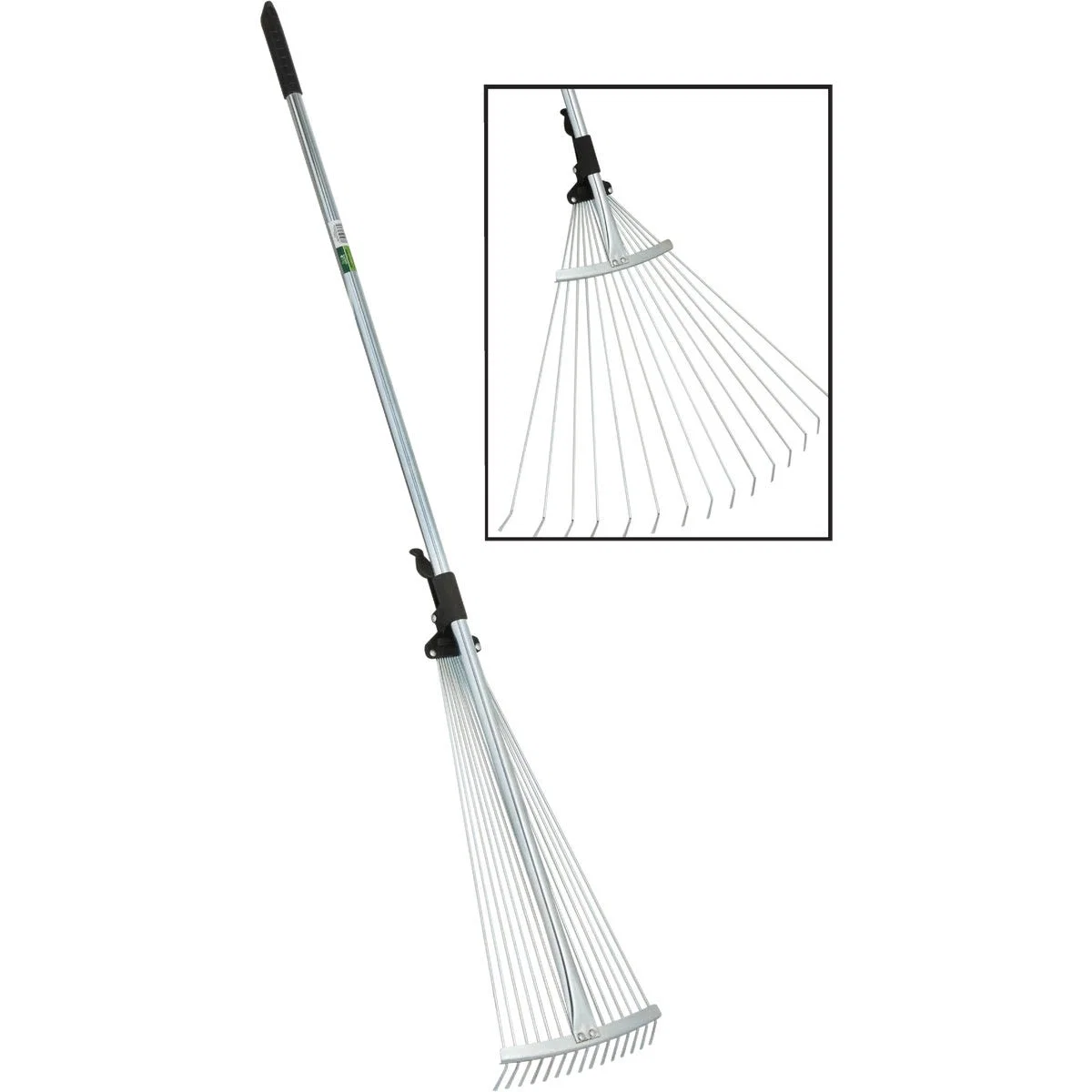 Soft Garden Adjustable Steel Leaf Rake 25 in. Modern
