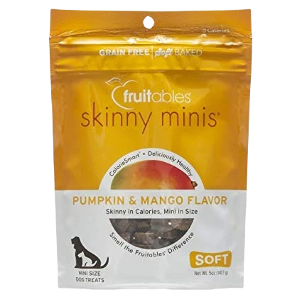 Lightweight Fruitables Skinny Minis Pumpkin Mango Soft Dog Treats 5 oz. Unique