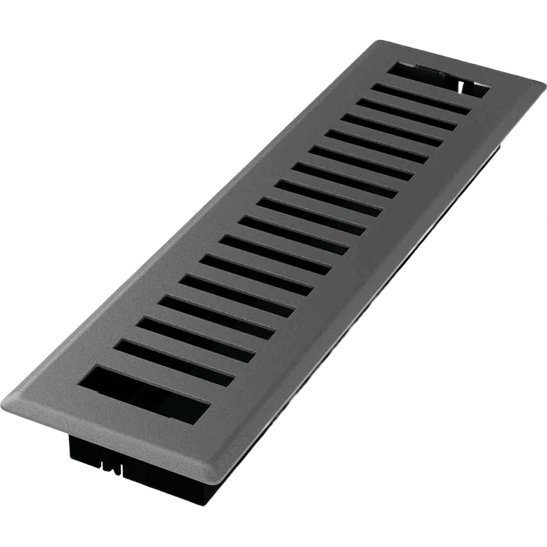 Sophisticated Imperial Montezuma Gray Granite Steel Floor Register 2-1 4 In. x 12 In. Selected