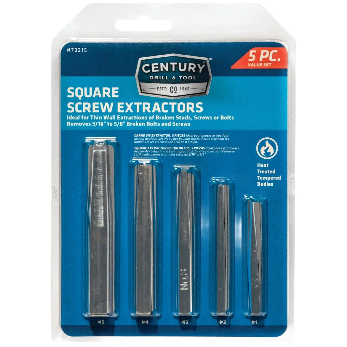 Carefully Designed Irwin Straight Flute Screw Extractor Set 5-Piece Organic