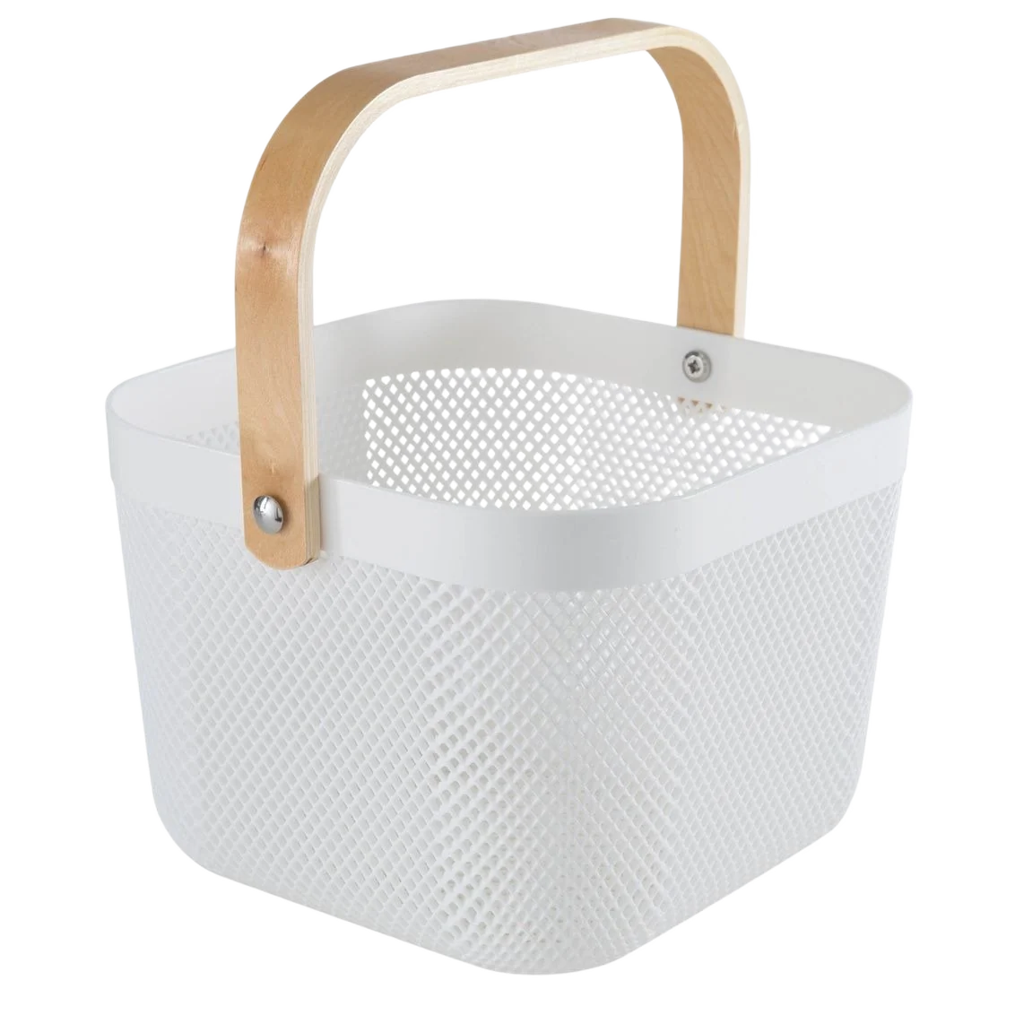 Organic Moda Plexus Mesh Storage Basket - White Breathable