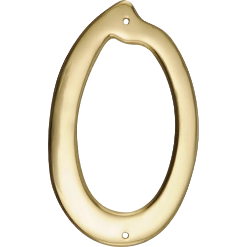 Expertly Made Hillman 4-In. Nail-On Brass House Number 0 Official