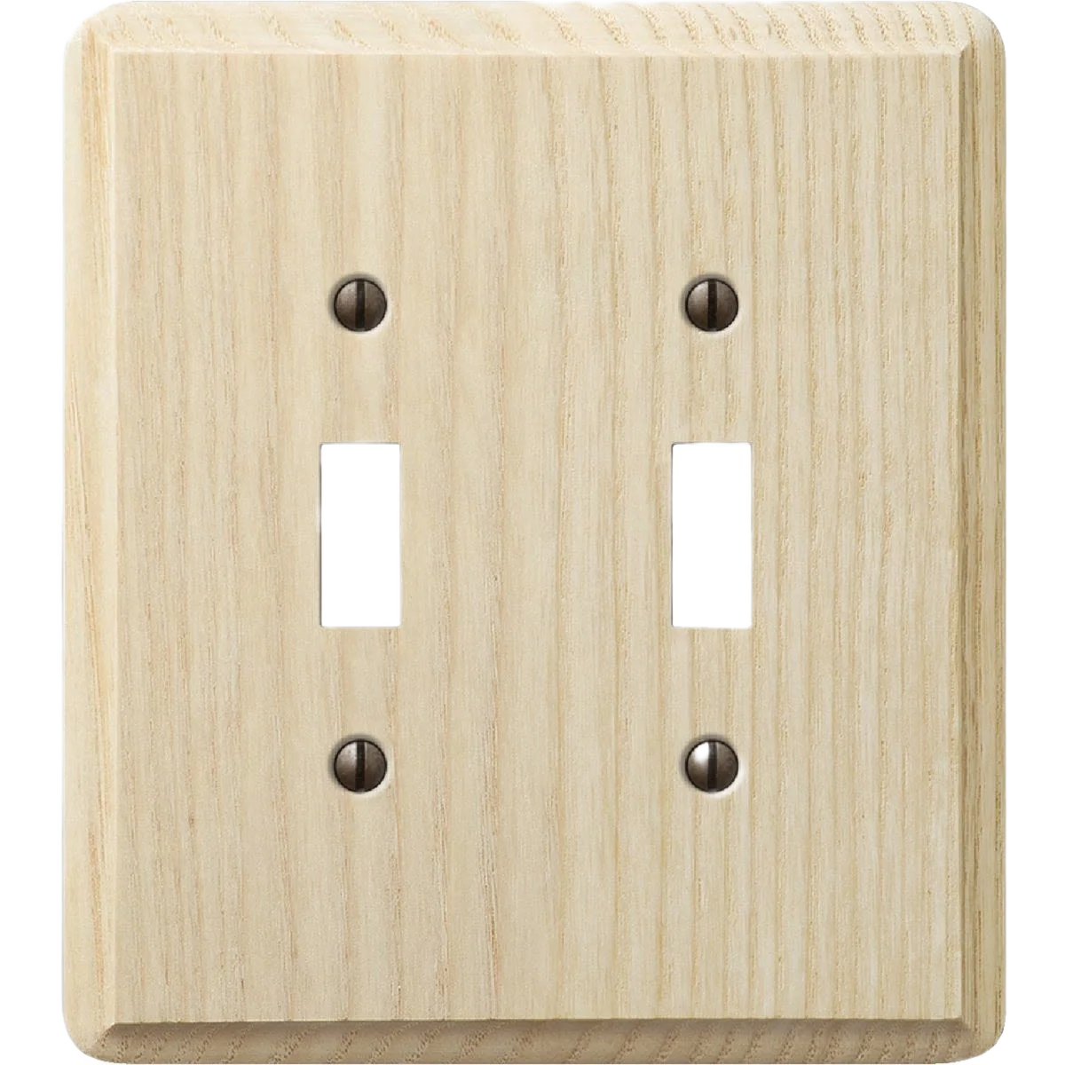 Top-Quality Amerelle Solid Ash 2-Gang Toggle Switch Wall Plate Unfinished Ash User-Friendly