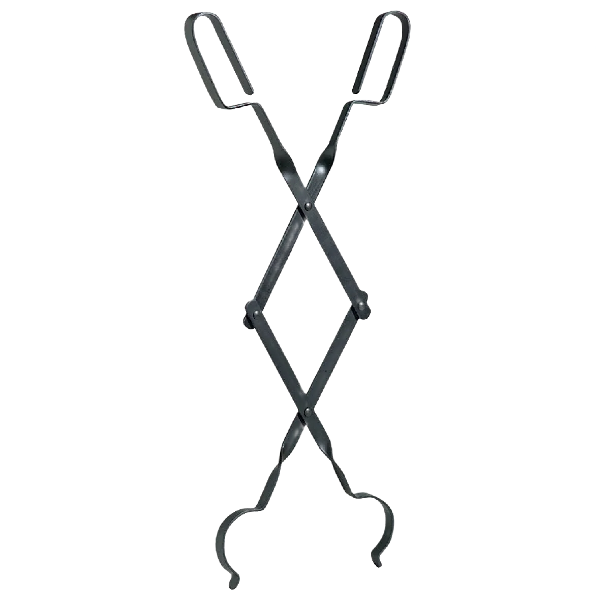 Genuine Home Impressions Rigid Steel Black Fireplace Tongs 28 in. Quality