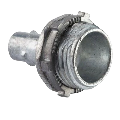 Clean Halex 3 4-In. Screw-In Armored Cable Conduit Connector 5-Pack Lightweight