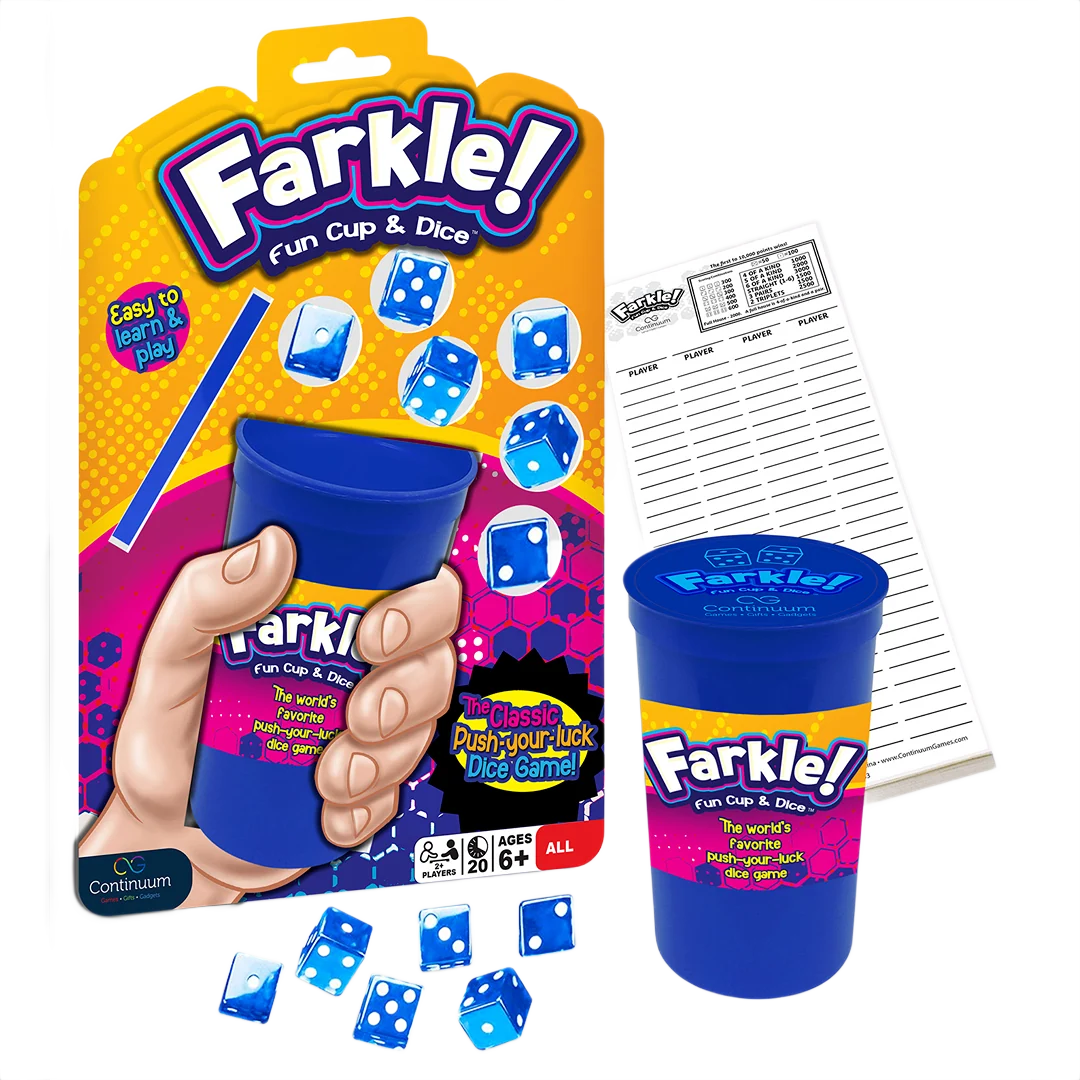 Exceptional Continuum Games Farkle Fun Cup Dice Versatile