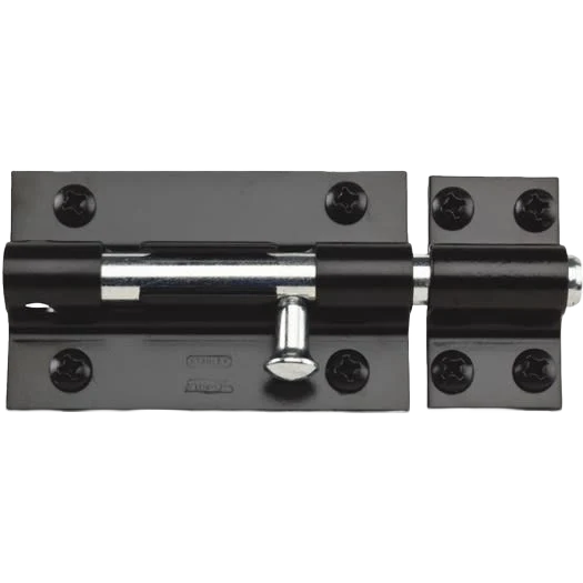 Quality National Hardware 5 Black Extra Heavy Door Barrel Bolt Stylish