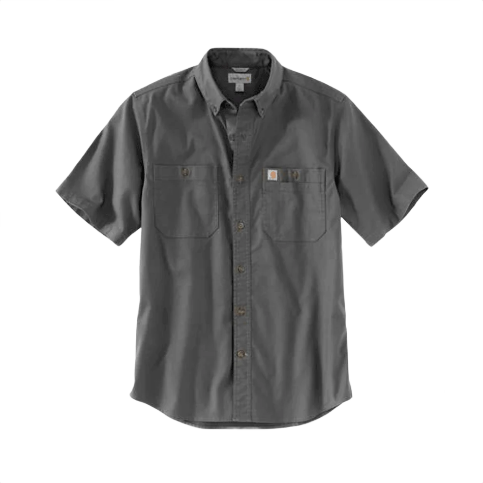 Proven Carhartt Men's Large Gravel Rugged Flex Canvas Short Sleeve Shirt Outstanding