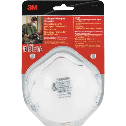 Unique 3M N95 Sanding and Fiberglass Respirator 3-Pack High-Grade